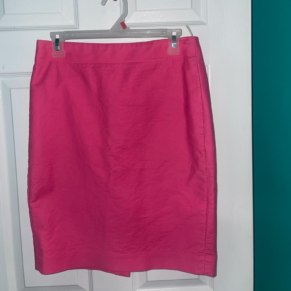 Neon Pink J Crew pencil skirt